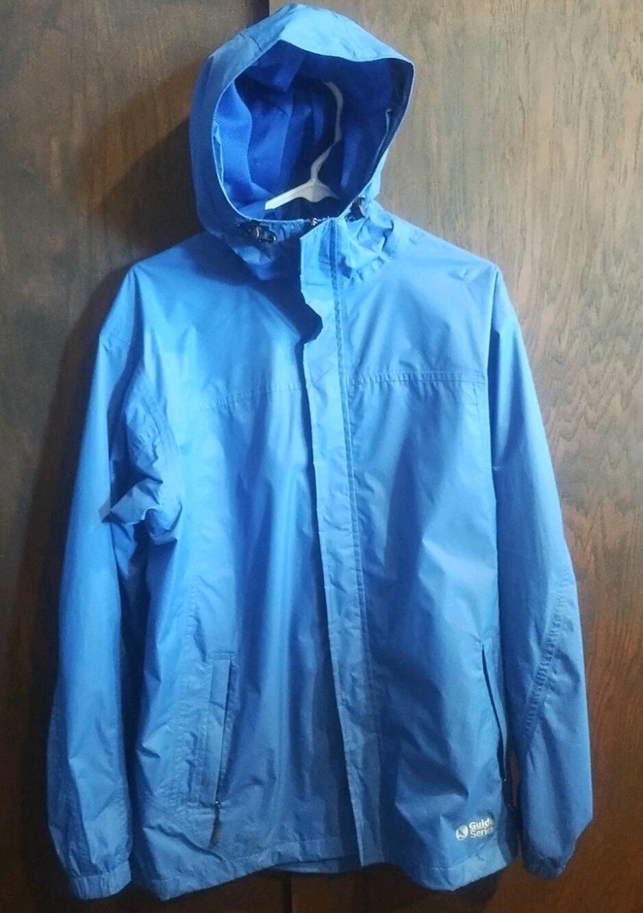 Gander Mountain GUIDE SERIES Nylon RAIN JACKET Mens Small royal blue